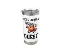 RPG Gamer Let's Go On A Quest Nano Warrior Player Gioco di squadra Bicchiere termico in acciaio inox doppia parete