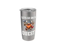 RPG Gamer Let's Go On A Quest Nano Warrior Player Gioco di squadra Bicchiere termico in acciaio inox doppia parete