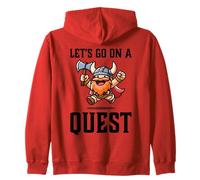 RPG Gamer Let's Go On A Quest Nano Warrior Player Gioco di squadra Felpa con Cappuccio