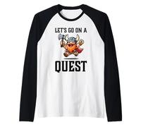 RPG Gamer Let's Go On A Quest Nano Warrior Player Gioco di squadra Maglia con Maniche Raglan