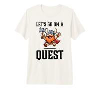 Rpg Gamer Let's Go On A Quest Nano Warrior Player Gioco di Squadra Maglietta Premium