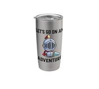 RPG Gamer Let's Go On An Adventure Knight Gioco Giocatore Bicchiere termico in acciaio inox doppia parete