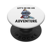 RPG Gamer Let's Go On An Adventure Knight Gioco Giocatore PopSockets PopGrip Adesivo