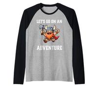 RPG Gamer Let's Go On An Adventure Nano Warrior Player Game Maglia con Maniche Raglan