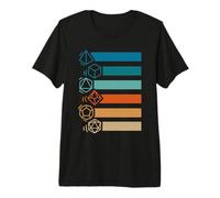 Rpg Gamer Retro Polyhedral D20 Dadi Set Nerd Uomini Donne Bambini Maglietta Premium