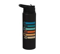 RPG Gamer Retro Polyhedral D20 Dadi Set Nerd Uomini Donne Bambini Stainless Steel Insulated Water Bottle