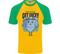 RPG GIOCO DI RUOLO Get Dicey Divertente Maglietta S/S Da Baseball Per Uomini