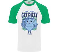 RPG GIOCO DI RUOLO Get Dicey Divertente Maglietta S/S Da Baseball Per Uomini
