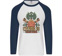 RPG Gioco di Ruolo Giochi che Piange Gratuito Azione Uomo L/S Baseball T-Shirt