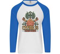 RPG Gioco di Ruolo Giochi che Piange Gratuito Azione Uomo L/S Baseball T-Shirt
