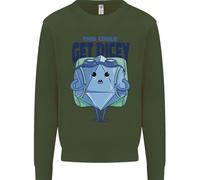 RPG Gioco di Ruolo Gioco Get Dicey Divertente Uomo Felpa Maglione
