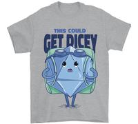 RPG Gioco di Ruolo Gioco Get Dicey Divertente Uomo T-Shirt 100% Cotone