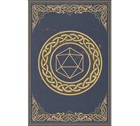 RPG Journal: for pen and paper role players | mixed paper (ruled,dot graph, hex) | perfect for campaign planning, game notes, character blue booking ... celtic ornament with dice cover - blue/ green
