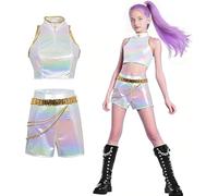 RPixc Costume da caccia al demone da ragazza, idolo pop coreano Mira/Zoey/Rumi, personaggio anime Halloween gioco di ruolo (Rumi, 130)