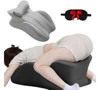RPixc Cuscino, cuscino per coppia con posizione perfetta a 27°, con cuneo in cotone, con supporto in vita e collo per tutte le posizioni (nero)