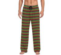 RPLIFE Api Favi a nido d'ape Fiori Comfort Morbidi Pantaloni Pigiama Uomo per la Primavera, Classico Reggae Colore Giamaica, X-Large