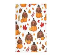 RPLIFE Asciugamani da cucina con tacchini, cappelli e zucche, 71 x 45 cm, set da 6