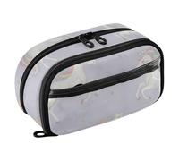 RPLIFE Astuccio di grande capacità, grazioso astuccio con unicorni e arcobaleni, organizer per cancelleria con tasca in PVC trasparente, astuccio per matite per la scuola per ragazze
