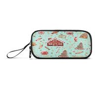 RPLIFE Astuccio per matite a forma di casa di pan di zenzero, grandi astucci per la scuola