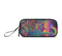 RPLIFE Astuccio per matite con disegno astratto e cactus del deserto, grandi astucci, astuccio scolastico