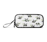 RPLIFE Astuccio per matite con simpatico panda in stile cartone animato, grandi astucci con cerniera, astuccio per la scuola