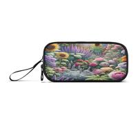 RPLIFE Astuccio per matite e penne con fiori di lavanda, girasoli, rose, peonia, grande astuccio per matite carino