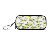 RPLIFE Astuccio per penne e matite con limoni gialli, con tasche multiple, per studenti universitari