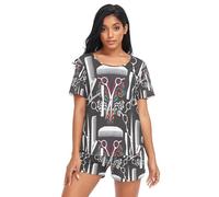 RPLIFE Barber Tools - Set da notte da donna, corto, colore: nero, Barber Tools Nero, XL