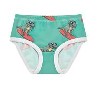 RPLIFE Biancheria intima per ragazze, mutandine verdi per bambini, biancheria intima in cotone per ragazze, 2-8 anni, Dinosauri freddi Verde-1, 3 anni