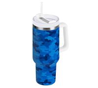 RPLIFE Bicchiere da caffè blu mimetico da 1,18 l, da 880,5 g