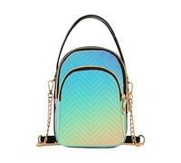 RPLIFE Borsa a tracolla con catena arcobaleno pastello sfumato