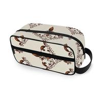 RPLIFE Borsa da toilette da viaggio vintage Fleur De Lis per uomo e donna, grande borsa per il trucco ampia con manico