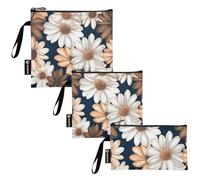 RPLIFE Borsa per snack e sandwich, riutilizzabile, con cerniera, per alimenti, lavabile, per scuola, viaggi, lavoro, ufficio (confezione da 3)