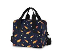 RPLIFE Borsa termica per il pranzo con motivo meteorite dei cartoni animati, con dispositivo di raffreddamento, 29 x 18 x 24 cm, per scuola, ufficio o picnic