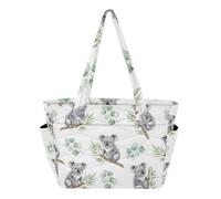 RPLIFE Borsa tote con cerniera, carino koala bianco borse da lavoro