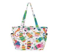 RPLIFE Borsa tote da donna, graziosa borsa a mano Caterpillar, borse per computer portatile