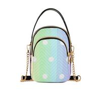 RPLIFE Borse a tracolla piccole da donna a pois arcobaleno pastello
