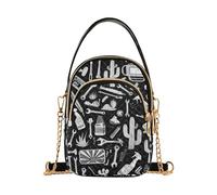 RPLIFE Borse a tracolla trapuntate nere degli strumenti automobilistici per la borsa delle donne con la catena