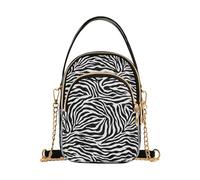 RPLIFE Borse da donna trapuntate con strisce zebrate bianche nere