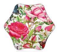 RPLIFE Botanical Roses Butterflies - Ombrello per bambine e ragazzi, antivento, ombrello stick per bambini 4T-8 Y, tettoia da 88,9 cm