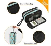 RPLIFE Carino cartone animato Beavers Blue Pencil Pounch, Zipper Pencil Box, enorme astuccio