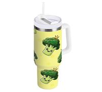 RPLIFE Carino Cartoon Broccoli 4 oz Tumbler con manico, 30 once Tumbler, bicchiere da caffè