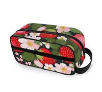 RPLIFE Carino Rosso Fragole Bagno Trucco Bag Caso Portatile Impermeabile Borse Cosmetiche per le Donne