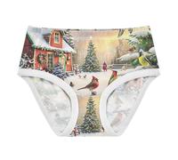 RPLIFE Christmas Cabin - Biancheria intima da bambina, in cotone, 2-8 anni, Cabina di Natale, 8 anni