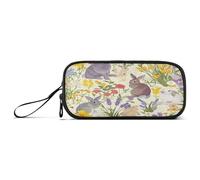 RPLIFE Collezione di coniglietti in fiori, astuccio in tessuto, astuccio per matite universitario