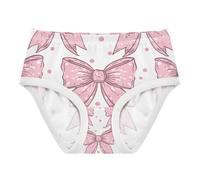 RPLIFE Cute Bows, biancheria intima rosa per bambina, mutandine per ragazze, 2-8 anni, Fiocchi Carini Rosa, 4 anni