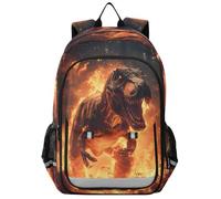 RPLIFE Cute Cats Bookbag Kids Zaino per la scuola elementare, zaino grande per ragazzi, Fuoco Dinosauro 2, Taglia unica
