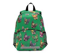 RPLIFE Cute Dogs Vibrant Green Toddler Backpack per ragazze ragazzi, mini zaini per bambini piccoli zaini asilo