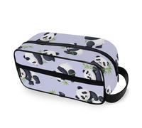 RPLIFE Cute Pandas Viola Toiletry Bag Large Wide-open Cosmetic Bags Water Resistant Travel Organizer per Uomo Donna Viaggio