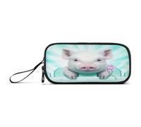 RPLIFE Cute Pig Fence Flower Pencil Box Case, Canvas Pencil Bag, Kids Pencil Bag